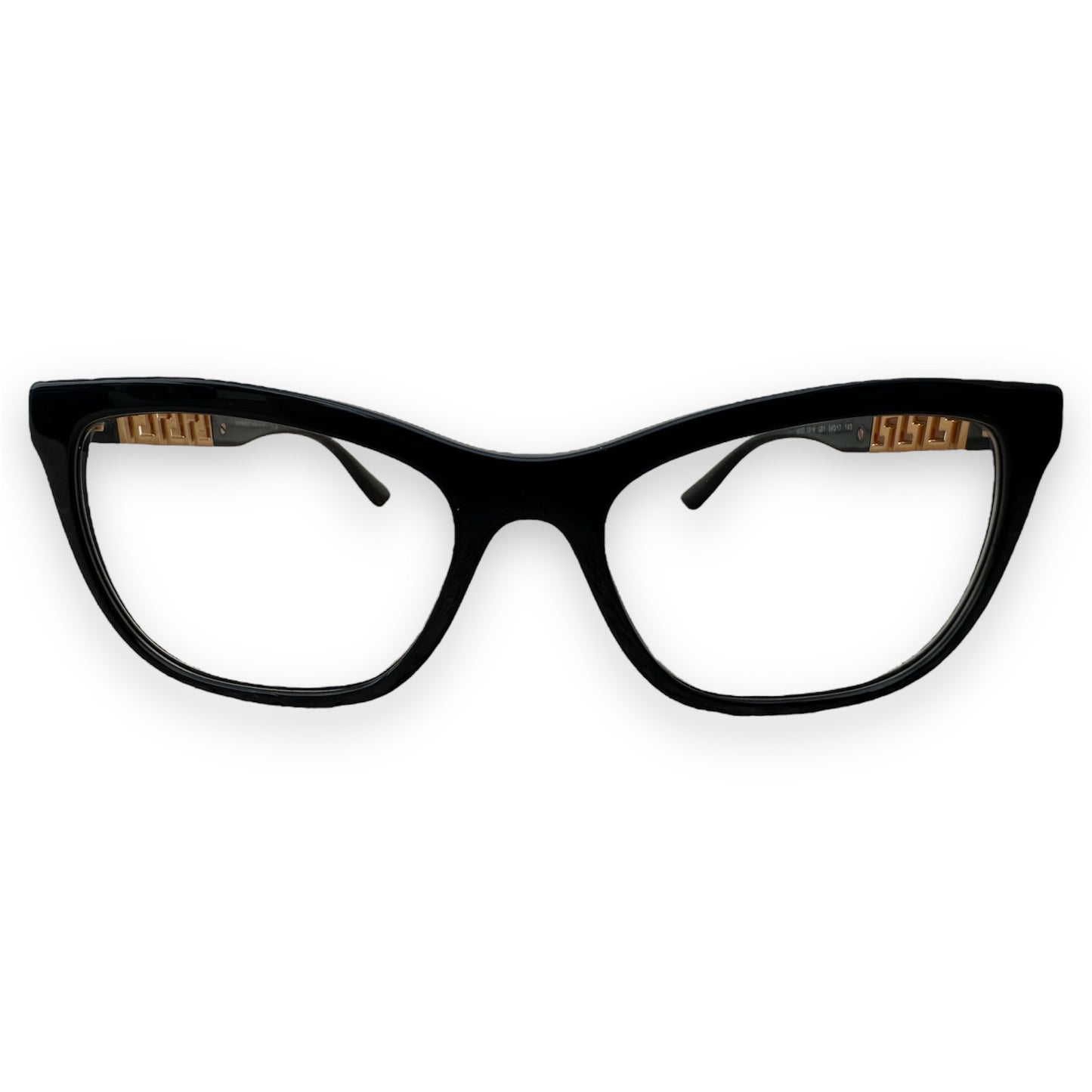 VERSACE WOMENS BLACK/GOLD FRAME PLASTIC