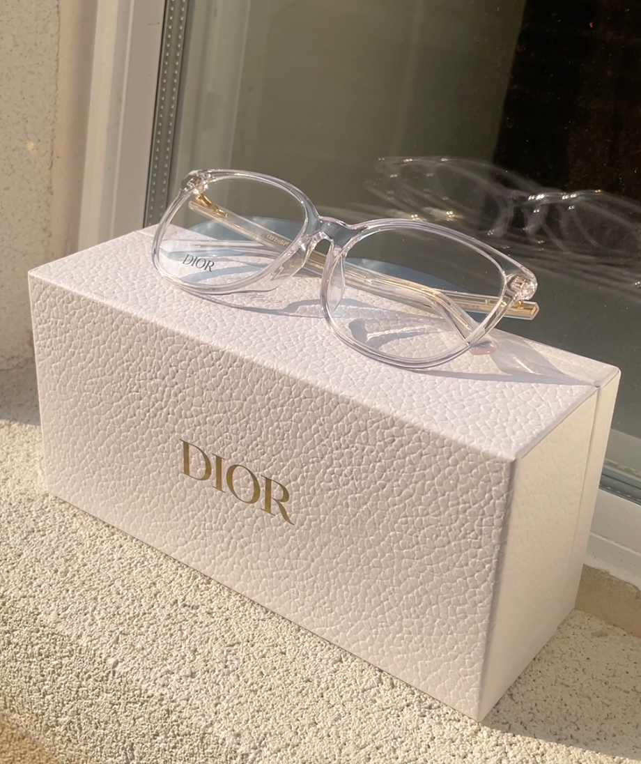 DIOR CLEAR GOLD WOMENS FRAME