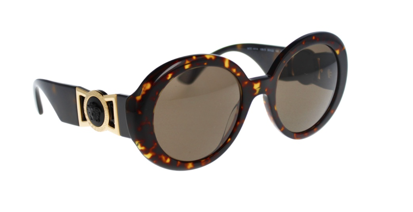 VERSACE WOMENS TORTOISE SUNGLASSES 55-22